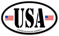 USA United States Black Text Flags Vinyl Decal Bumper Sticker