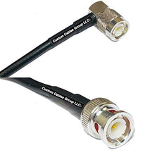 Load image into Gallery viewer, 50 feet RFC195 KSR195 Silver Plated TNC Male Angle to BNC Male RF Coaxial Cable
