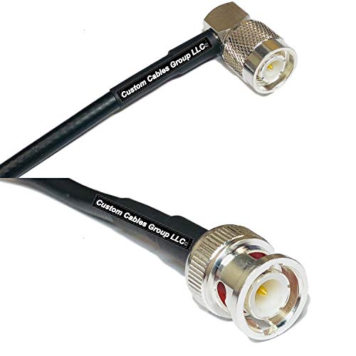 50 feet RFC195 KSR195 Silver Plated TNC Male Angle to BNC Male RF Coaxial Cable