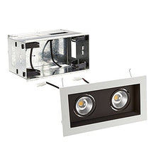 Load image into Gallery viewer, WAC Lighting MT-3LD211R-W935-BK Mini Multiple LED Two Remodel Housing with Trim and Light Engine 3500K Narrow Black, 45 Beam Angle
