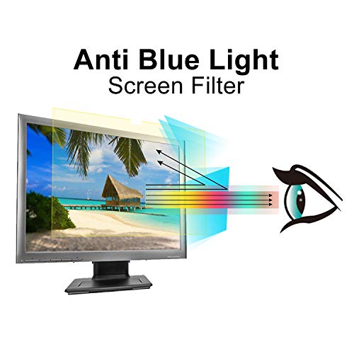 Pavoscreen Anti Blue Light Screen Filter for 22 inch PC Monitors, Relieve Eyestrain No-Bubble Easy Install HD Widescreen Screen Protector(16:10 Aspect Ratio)