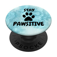 Cell Phone Button Pop Out Holder Paw Print Watercolor Blue PopSockets PopGrip: Swappable Grip for Phones & Tablets