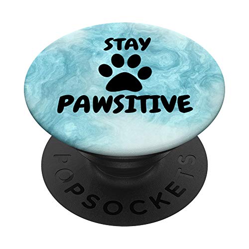 Cell Phone Button Pop Out Holder Paw Print Watercolor Blue PopSockets PopGrip: Swappable Grip for Phones & Tablets