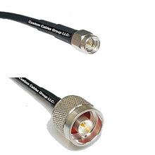 Load image into Gallery viewer, 10 feet RFC195 KSR195 Silver Plated SMA Male to N Male RF Coaxial Cable
