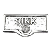 Renovator's Supply Chrome SINK Name Sign Switch Plate Tag
