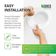 Load image into Gallery viewer, Sunco Lighting 6 Pack 4 Inch LED Recessed Downlight, Baffle Trim, Dimmable, 11W=40W, 5000K Daylight, 660 LM, Damp Rated, Simple Retrofit Installation - UL + Energy Star
