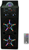 PATRON PRO AUDIO PLS-2200BT Dual 10-Inch Speaker System with FM/SD/USB Reader Built-In Bluetooth