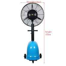 Load image into Gallery viewer, 260W 26&quot; Spray Fan Cooling and Hydrating Industrial Floor Fan High-Power and Powerful Commercial Electric Fan (Color : Blue)
