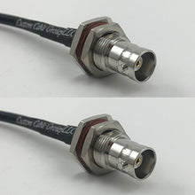 Load image into Gallery viewer, 12 inch RG188 BNC FEMALE BIG BULKHEAD to BNC FEMALE BIG BULKHEAD Pigtail Jumper RF coaxial cable 50ohm Quick USA Shipping
