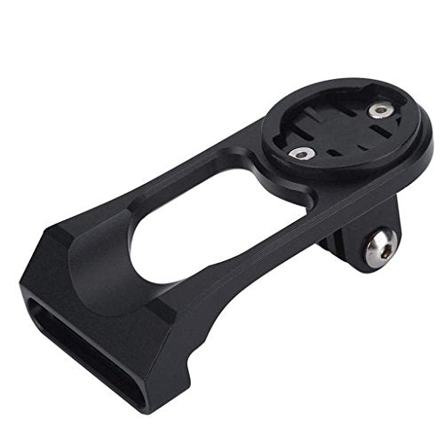 GZCRDZ Mountain Road Bike Bracket Extension Frame CATEYE Bryton Code Table Out-Front Bicycle Computer Mount Holder (Black)
