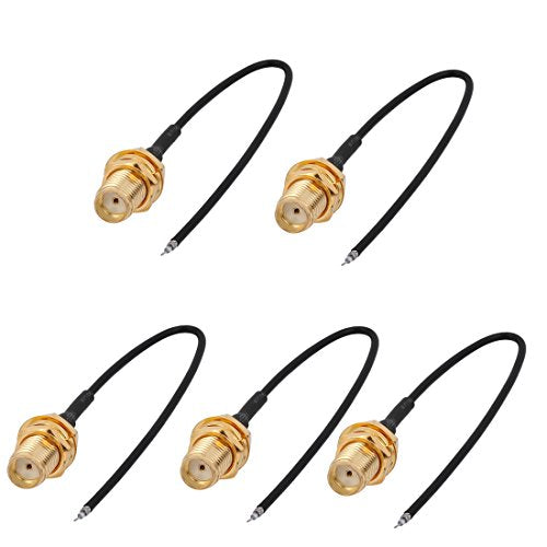Aexit RF1.37 Soldering Distribution electrical Wire IPEX to SMA Antenna WiFi Pigtail Cable 10cm Long for Router 5pcs