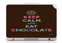 Laptop VINYL DECAL Sticker Skin Print Keep Calm and Eat Chocolate Cupcake fits EliteBook 8730w Mobile Workstation