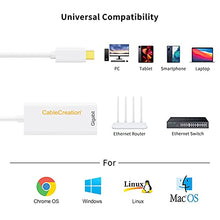 Load image into Gallery viewer, USB C to Ethernet Adapter,CableCreation USB Type-C (Thunderbolt 3) to RJ45 Gigabit Ethernet LAN Network Adapter Compatible with MacBook Pro,MacBook Air,M1/M2,iPad 2022,Galaxy S22 Ultra
