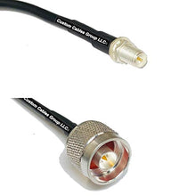 Load image into Gallery viewer, 1 Foot RFC195 KSR195 Silver Plated RP-SMA Female to N Male RF Coaxial Cable
