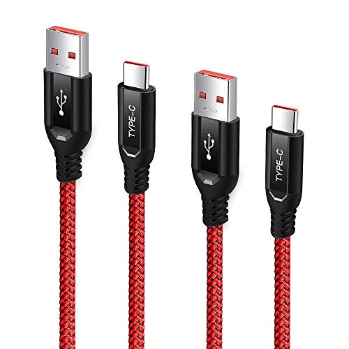 Dash Charger Cable, TITACUTE USB C Cable for OnePlus 10 8 Pro Charging Cable 2 Pack Durable Nylon Braided Warp Charge Type-C Cable 6FT Data Sync Cord Charging Rapidly for OnePlus 7T 7 6T 6 5T 5 3T 3
