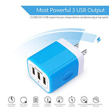 Load image into Gallery viewer, USB Charger Multi Port, AILKIN USB Charger Charging Block USB Wall Plug Travel Charger Fast Phone Cube Brick USB Box for iPhone 14 13 12 11 10 X, Samsung Galaxy, Google Pixel, Motorola (Blue/3Port)
