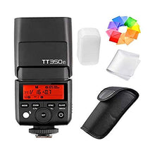 Load image into Gallery viewer, Godox TT350F 2.4G HSS 1/8000s TTL GN36 Camera Flash Speedlite for Fuji Cameras X-Pro2 X-T20 X-T2 X-T1 X-Pro1 X-T10 X-E1 X-A3 X100F X100T with Color Filters and Cleaning Cloth
