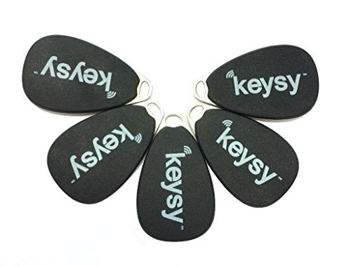 Keysy Rewritable RFID Key Fobs (5-Pack, Black)