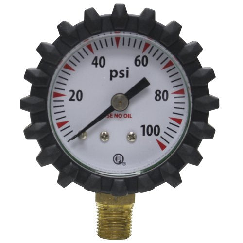 Uniweld G49D 1-1/2-Inch  100 PSI Oxygen Replacement Delivery Gauge with Protective Rubber Gauge Boots