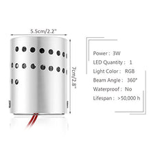 Load image into Gallery viewer, ALLOMN RGB 3W LED Wall Light Sconces Modern Aluminum Hollow Cylinder Ceiling Light Remote Control 12 Light Color AC 85-265V for Indoor Outdoor Use, Pack of 2

