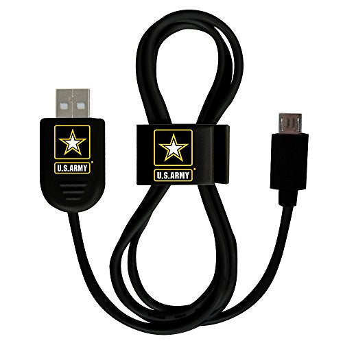 U.S. Army Micro USB Cable with QuikClip - Black