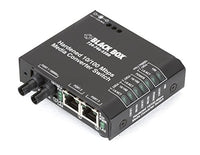 Black Box HRD Switch - (2) 10/100 RJ45, (1) 100 MM, 1300nm 2km ST, 12V DC
