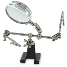 Load image into Gallery viewer, Ram-Pro Helping Hands Magnifier Glass Stand with Alligator Clips  4x Magnifying Lens, Perfect for Soldering, Crafting &amp; Inspecting Micro Objects

