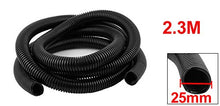 Load image into Gallery viewer, uxcell 2.3 M 20 x 25 mm PVC Flexible Corrugated Conduit Tube for Garden,Office Black
