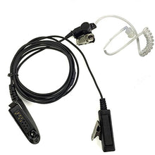 Load image into Gallery viewer, 3&#39; 2-Wire Earpiece Headse Coil Earbud Audio Mic Surveillance Kit Compatible For Motorola Ht750 Ht1250 GP280, GP328, GP330,MT850, MT850LS,PRO860,RMU Acoustic Tube Headset, Noise ReductionTwo-Way Radio
