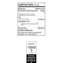 Load image into Gallery viewer, Westinghouse 3744700, 1000W E39 Mogul Base, S52 ANSI ET25 High Pressure Sodium HID Light Bulb
