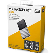 Load image into Gallery viewer, WD 512GB My Passport SSD Portable Storage - USB 3.1 - Black-Gray - WDBKVX5120PSL-WESN
