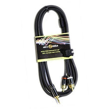 Load image into Gallery viewer, Accenta ACC-28206 Heavy-Duty Cable with 2 RCA Plugs to Extra-Long 3.5 Stereo Plug, 6&#39;
