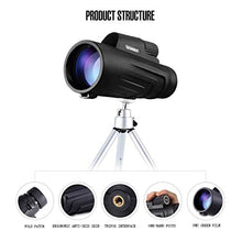 Load image into Gallery viewer, 12x50 Monocular High-Definition Low-Light Night Vision Waterproof Portable for Outdoor Activities, Bird Watching, Hiking, Camping.
