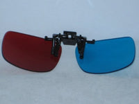 1 Pair Clip on 3d Glasses for 3d Movies, Dvd's and Gaming; Red/cyan Lenses Item#(co Br)