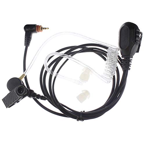RUKEY 1 pin Clear Air Covert Acoustic Tube Coil Surveillance Kit Earpiece Earphone Headset with PTT Microphone for Motorola SL1K SL1M SL7550 SL4000