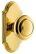Load image into Gallery viewer, Grandeur 821565 Arc Plate Privacy with Circulaire Knob in Polished Brass, 2.75
