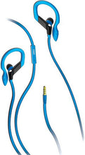 Load image into Gallery viewer, Coby Built-In Mic, Sweat Resistant, Tangle-Free Flat Cable Headphone, CVE-406-BLU, Blue
