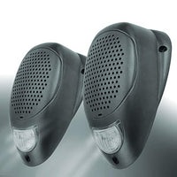 MAGNADYNE Linear Series Water Resistant 3 Inch Surface Mount Satellite Speaker w/White LED Lighting | Set of 2