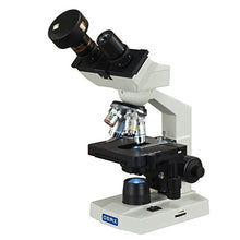 Load image into Gallery viewer, OMAX 40X-1000X Digital Lab LED Binocular Compound Microscope with Double Layer Mechanical Stage and 1.3MP USB Digital Camera
