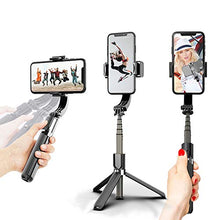Load image into Gallery viewer, GTS Portable Single-Axis Handheld Smartphone Gimbal Stabilizer, Tripod, and Selfie Stick for Vlogs YouTube Live Video (Universally Compatible)
