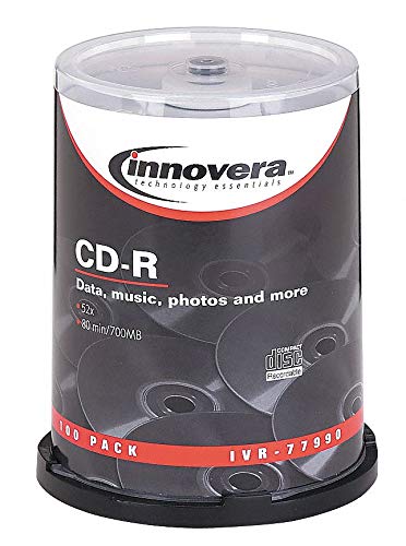 INNOVERA CD-R Disc, 700 MB Capacity, 52x Speed - pkg. of 100