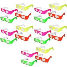 Load image into Gallery viewer, 20 Pairs - Neon Prism Diffraction Fireworks Glasses - For Laser Shows, Raves
