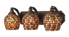 Load image into Gallery viewer, Elk 570-3B-MLT 3-Light Vanity in Aged Bronze and Multi Mosaic Glass
