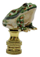 Green Frog Finial Porcelain