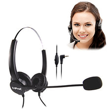 Load image into Gallery viewer, Binaural DC 2.5MM Telephone Headset for Landline Phones,Compatible for Jabra Cisco Polycom Panasonic
