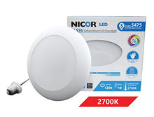 Load image into Gallery viewer, NICOR Lighting DLS56-3012-120-2K-WH 5-6 In. Dimmable 1200 Lumen LED Surface Mount Retrofit Kit White Trim, 2700K Light Temperature
