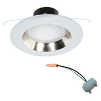 GU24 Adaptable LED Satin Nickel Reflector Retrofit Trim for 5 or 6 Inch Recessed Cans