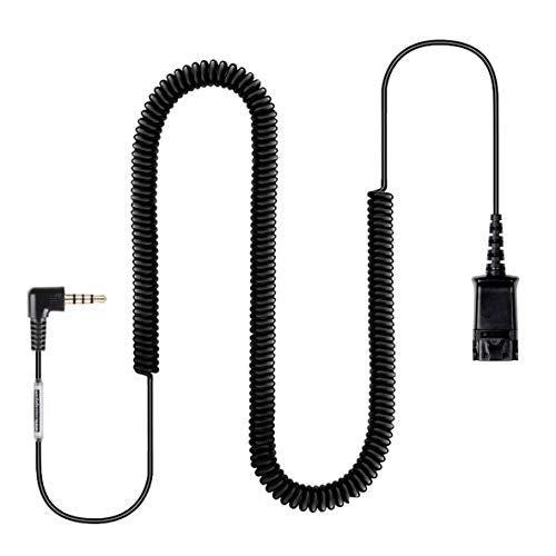 Headset QD (Quick Disconnect),Compatible with Plantronics Headset.QD Cable with Single 3.5mm Plug for Smartphones Mobile Phones,Laptop etc