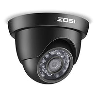 ZOSI 720P HD 1280TVL 1.0MP Hi-Resolution 4 in 1 TVI/CVI/AHD/CVBS CCTV Camera Home Security System Day/Night Vision For HD-TVI, AHD, CVI, and CVBS/960H analog DVR systems(Black)