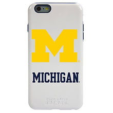 Load image into Gallery viewer, Guard Dog Collegiate Hybrid Case for iPhone 6 Plus / 6s Plus  Michigan Wolverines  White

